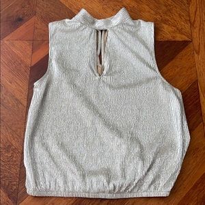 Express gold shimmer high neck top